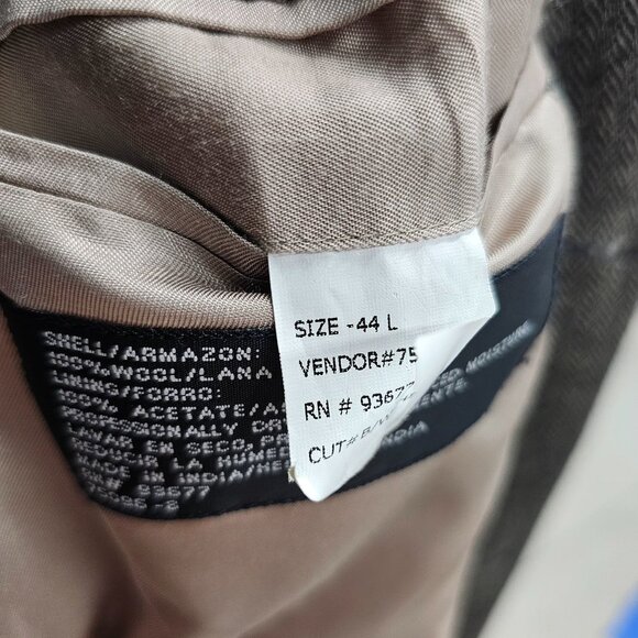 Stafford 44L Beige HB 3-Button Sport Coat Blazer Jacket B969 - Picture 11 of 11